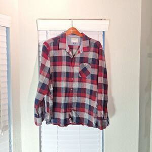 Flag & Anthem Size XXL Long Sleeve Button Up Flannel Shirt
